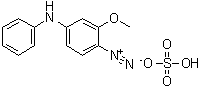 结构式 CAS# 36305-05-2, 3-甲氧基二苯胺-4-重氮硫酸盐