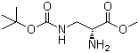 3-[[(1,1-Dimethylethoxy)carbonyl]amino]-D-alanine methyl ester molecular structure (CAS 363191-25-7)