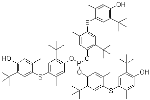 Tris[4,4'-thiobis(3-methyl-6-tert-butylphenol)] phosphite molecular structure (CAS 36339-47-6)