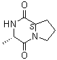 结构式 CAS# 36357-32-1, (3S,8aS)-六氢-3-甲基吡咯并[1,2-a]吡嗪-1,4-二酮