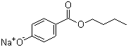 Butylparaben sodium salt molecular structure (CAS 36457-20-2)