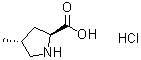 (4R)-4-甲基-L-脯氨酸盐酸盐分子结构 (CAS 365280-18-8)