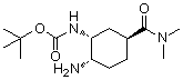 结构式 CAS# 365998-36-3, [(1R,2S,5S)-2-氨基-5-[(二甲基氨基)羰基]环己基]氨基甲酸叔丁酯