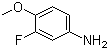 结构式 CAS# 366-99-4, 3-氟-4-甲氧基苯胺