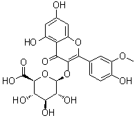 异鼠李亭 3-O-beta-葡糖苷酸分子结构 (CAS 36687-76-0)