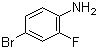 结构式 CAS# 367-24-8, 4-溴-2-氟苯胺