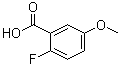 2-氟-5-(甲氧基)苯甲酸分子结构 (CAS 367-83-9)