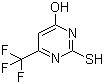 结构式 CAS# 368-54-7, 4-羟基-6-(三氟甲基)嘧啶-2-硫醇