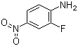 结构式 CAS# 369-35-7, 2-氟-4-硝基苯胺; 邻氟对硝基苯胺