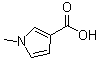 structure of CAS# 36929-61-0, 1-Methyl-1H-pyrrole-3-carboxylic acid;1-Methyl-3-pyrrolecarboxylic acid