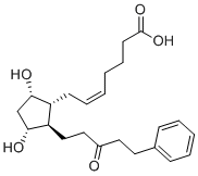 structure of CAS# 369585-22-8, 15-Keto Latanoprost Acid;(Z)-7-[(1R,2R,3R,5S)-3,5-dihydroxy-2-(3-oxo-5-phenylpentyl)cyclopentyl]hept-5-enoic acid