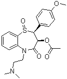 (2S,3S)-3-(Acetyloxy)-5-[2-(dimethylamino)ethyl]-2,3-dihydro-2-(4-methoxyphenyl)-1,5-benzothiazepin-4(5H)-one 1-oxide molecular structure (CAS 370094-12-5)
