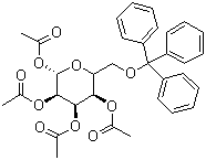 1,2,3,4-Tetra-O-acetyl-6-O-triphenylmethyl-beta-D-glucopyranose molecular structure (CAS 37074-90-1)