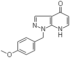 1,7-Dihydro-1-[(4-methoxyphenyl)methyl]-4H-pyrazolo[3,4-b]pyridin-4-one molecular structure (CAS 370866-00-5)