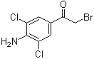 structure of CAS# 37148-47-3, 1-(4-Amino-3,5-dichlorophenyl)-2-bromoethanone;4-Amino-3,5-dichlorophenacyl bromide; 4-Amino-omega-bromo-3',5'-dichloroacetophenone