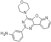 3-[4-(4-Morpholinyl)pyrido[3',2':4,5]furo[3,2-d]pyrimidin-2-yl]benzenamine molecular structure (CAS 371934-59-7)
