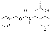 beta-[[(Phenylmethoxy)carbonyl]amino]-3-piperidinepropanoic acid molecular structure (CAS 372144-12-2)