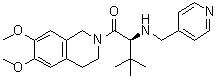 (2S)-2-(4-Pyridylmethylamino)-1-(6,7-dimethoxy-1,2,3,4-tetrahydroisoquinolin-2-yl)-3,3-dimethylbutan-1-one molecular structure (CAS 372523-75-6)