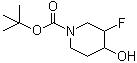 tert-Butyl 3-fluoro-4-hydroxypiperidine-1-carboxylate molecular structure (CAS 373604-28-5)
