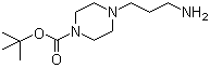 structure of CAS# 373608-48-1, 4-(3-Aminopropyl)piperazine-1-carboxylic acid tert-butyl ester
