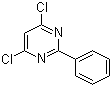 结构式 CAS# 3740-92-9, 解草啶; 4,6-二氯-2-苯基嘧啶