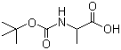 structure of CAS# 3744-87-4, Boc-DL-alanine;N-tert-Butoxycarbonyl-DL-alanine