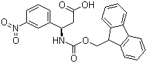 结构式 CAS# 374791-04-5, (R)-N-芴甲氧羰基-3-氨基-3-(3-硝基苯基)丙酸
