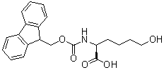 N-[芴甲氧羰基]-6-羟基-L-正亮氨酸分子结构 (CAS 374899-60-2)