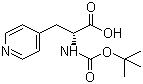 Boc-3-(4-吡啶基)-D-丙氨酸分子结构 (CAS 37535-58-3)