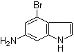 结构式 CAS# 375369-03-2, 4-溴-1H-吲哚-6-胺