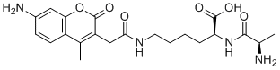 D-Ala-Lys-AMCA molecular structure (CAS 375822-19-8)