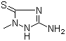 5-氨基-1,2-二氢-2-甲基-3H-1,2,4-三唑-3-硫酮分子结构 (CAS 37634-01-8)