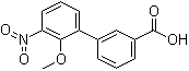 结构式 CAS# 376591-94-5, 2'-甲氧基-3'-硝基联苯-3-羧酸