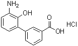 结构式 CAS# 376591-97-8, 3'-氨基-2'-羟基-[1,1'-联苯]-3-羧酸盐酸盐