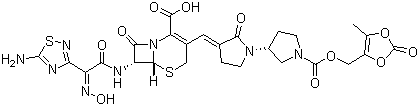 Ceftobiprole medocaril molecular structure (CAS 376653-43-9)