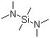 双(二甲基氨基)二甲基硅烷分子结构 (CAS 3768-58-9)