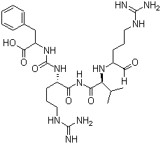 structure of CAS# 37691-11-5, Antipain;N2-[[(1-Carboxy-2-phenylethyl)amino]carbonyl]-L-arginyl-N-[4-[(aminoiminomethyl)amino]-1-formylbutyl]-L-valinamide
