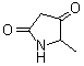 (±)-5-甲基-2,4-吡咯烷二酮分子结构 (CAS 37772-93-3)