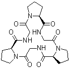 结构式 CAS# 37783-51-0, 环(L-脯氨酰甘氨酰-L-脯氨酰甘氨酰-L-脯氨酰甘氨酰)