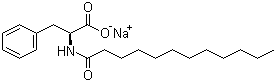 N-十二碳酰基-L-苯丙氨酸钠分子结构 (CAS 37869-82-2)