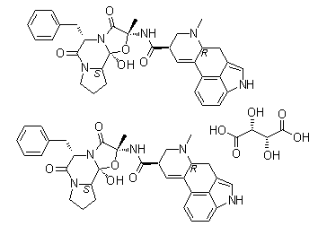 酒石酸麦角胺分子结构 (CAS 379-79-3)