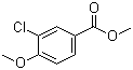 3-氯-4-甲氧基苯甲酸甲酯分子结构 (CAS 37908-98-8)