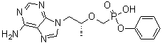 Phenyl hydrogen [(R)-1-(6-amino-9H-purin-9-yl)propan-2-yloxy]methylphosphonate molecular structure (CAS 379270-35-6)