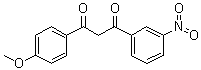 1-(4'-甲氧基苯基)-3-(3'-硝基苯基)丙烷-1,3-二酮分子结构 (CAS 37975-16-9)