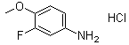 3-Fluoro-4-methoxyaniline hydrochloride molecular structure (CAS 3803-20-1)