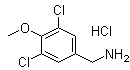 structure of CAS# 38057-59-9, 3,5-Dichloro-4-methoxybenzenemethanamine hydrochloride;3,5-Dichloro-4-methoxybenzylamine hydrochloride