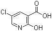 结构式 CAS# 38076-80-1, 5-氯-2-羟基烟酸