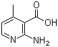结构式 CAS# 38076-82-3, 2-氨基-4-甲基吡啶-3-甲酸