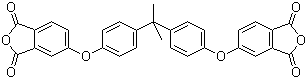 结构式 CAS# 38103-06-9, 双酚 A 型二醚二酐; 4,4'-(4,4'-异丙基二苯氧基)双(邻苯二甲酸酐)