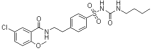 N-[4-[beta-(2-Methoxy-5-chlorobenzamido)ethyl]benzenesulfonyl]-N'-butylurea molecular structure (CAS 38160-73-5)